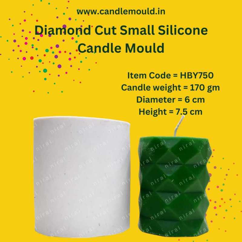 Radiant Jewel Pillar Silicone Candle Mold HBY750, Niral Industries