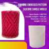 Diamond Embossed Pattern Pillar Silicone Candle Mould HBY759, Niral Industries