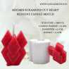 Rhombus Diamond Cut Heart Silicone Candle Mould  HBY770, Niral Industries