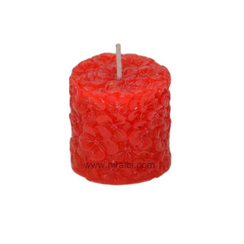 Small Flower Design Pillar Silicone Candle Mould SL306, Niral Industries.