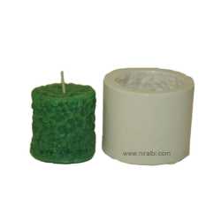 Small Flower Design Pillar Silicone Candle Mould SL306, Niral Industries.