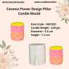 Cosmos Flower Design Pillar Candle Mould HBY320, Niral Industries.