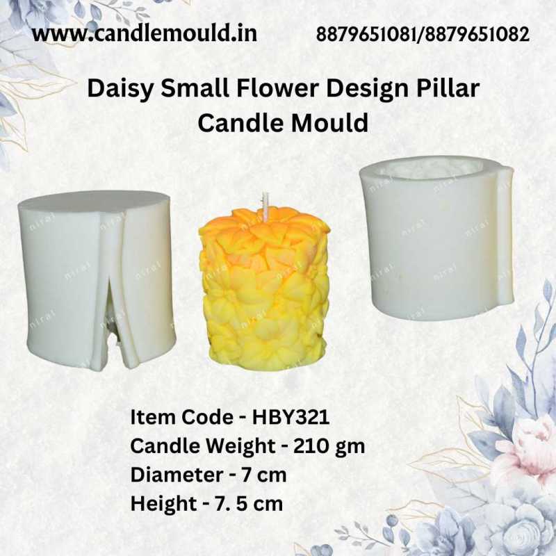 Graceful Flower Design Silicone Candle Mould HBY321, Niral Industries.