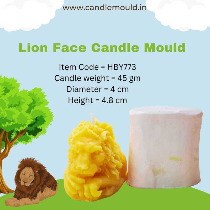 Lion Face Silicone Candle Mould HBY773, Niral Industries.