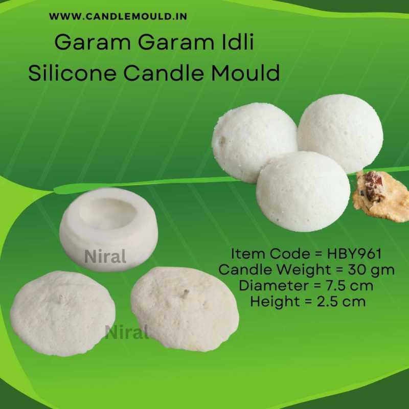 Garam Garam Idli Silicone Candle Mold HBY961, Niral Industries