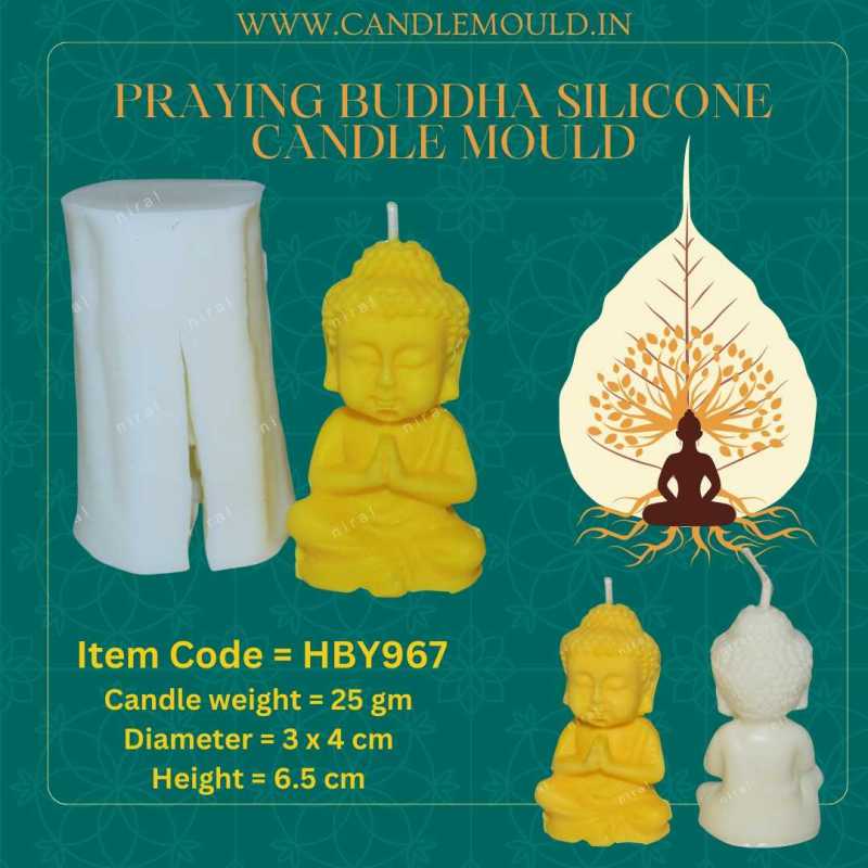 Praying Buddha Candle Mould HBY967, Niral Industries.