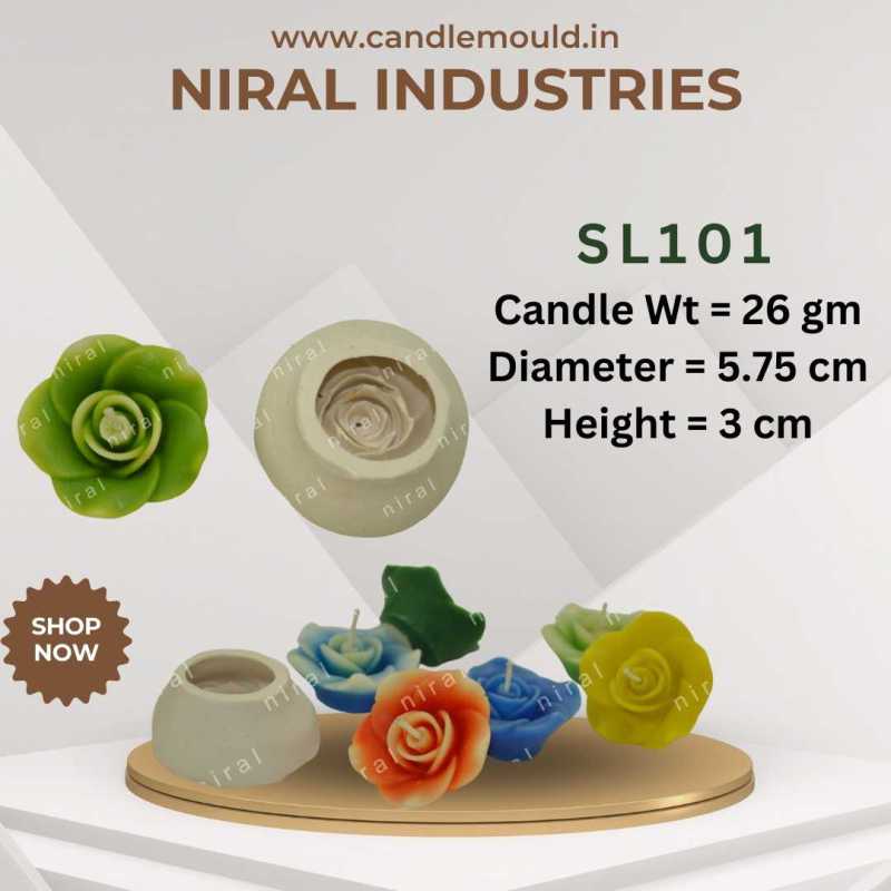 Rosy Radiance Silicone Candle Mold SL101, Niral Industries