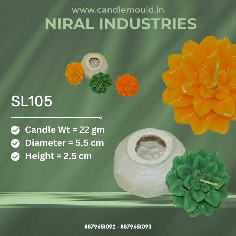 Peaceful Dahlia Silicone Candle Mold SL105, Niral Industries