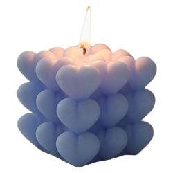 Romantic Heart Bubble Silicone Candle Mold HBY797, Niral industries