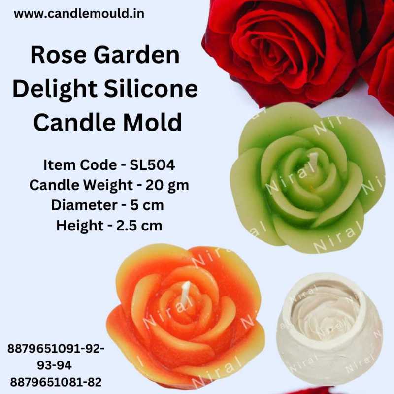 Rose Garden Delight Silicone Candle Mold SL504, Niral Industries