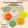 Floral Fantasy Silicone Candle Mold SL510, Niral Industries