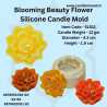 Blooming Beauty Flower Silicone Candle Mold SL511, Niral Industries