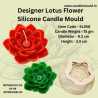 Designer Lotus Flower Silicone Candle Mould SL558, Niral Industries