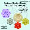 Designer Floating Flower Silicone Candle Mould SL559, Niral Industries