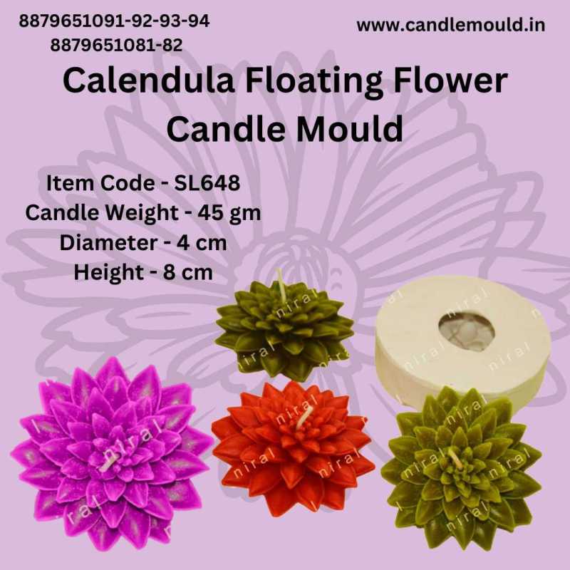 Calendula Floating Flower Candle Mould SL648, Niral Industries