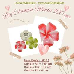 Periwinkle Flower Rubber Silicone Candle Mould SL182,Niral Industries