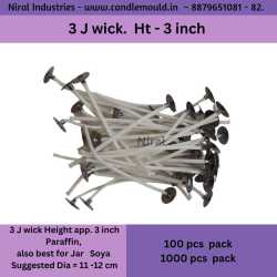 3 Inch Wick - 3J - Soya,...