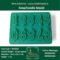 0-9 Numbers Birthday Candle Mould SP32522, Niral Industries.