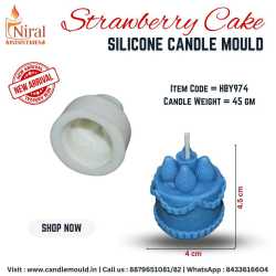 Strawberry Cake Silicone Candle Mould, HBY974