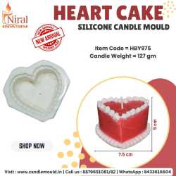 Heart Shape Cake Candle Mould HBY975, Niral Industries.