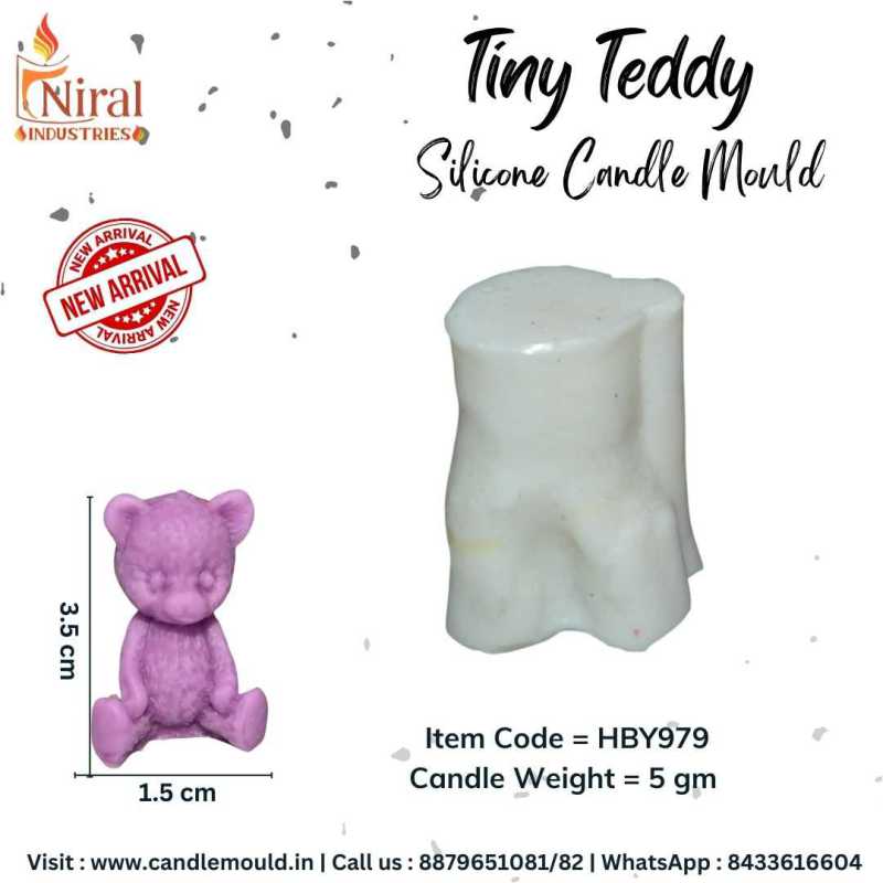 Tiny Teddy Candle Mould HBY979, Niral Industries