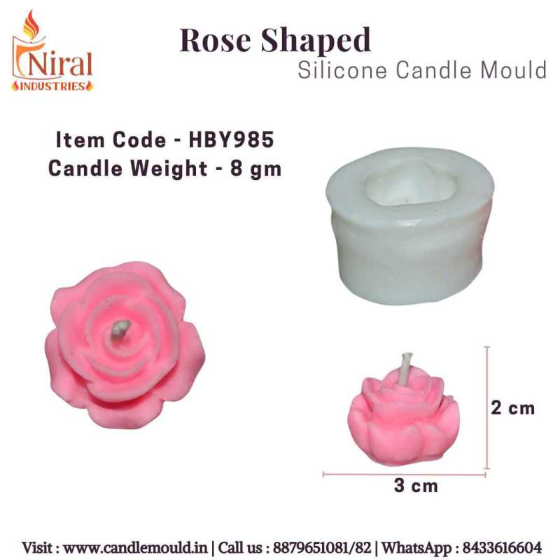 Rose Shaped Candle Mould, HBY985