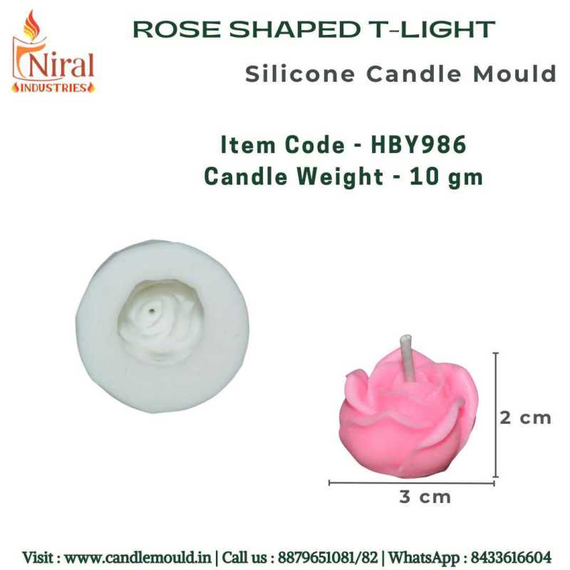 Rose Shaped T-Light Candle Mould, HBY986