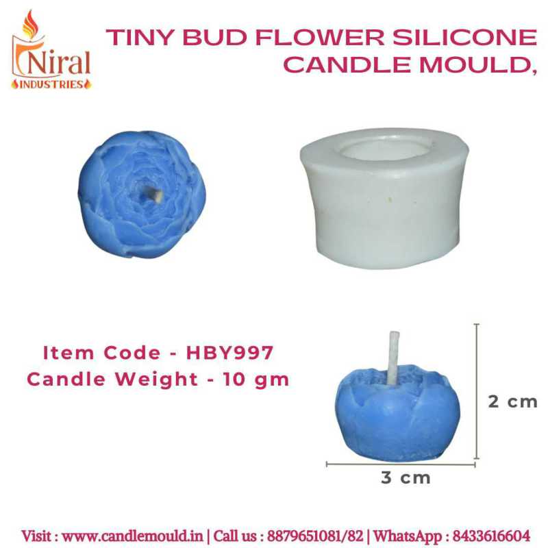 Tiny Bud Flower Candle Mould, HBY997