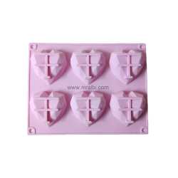 3D - 6 Cavity Heart Soap...