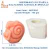 Mermaid in Shell Silicone Candle Mould, HBY1003