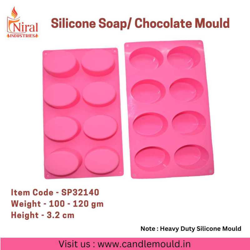 8 Cavities Oval Soap Mould, Niral Industries.