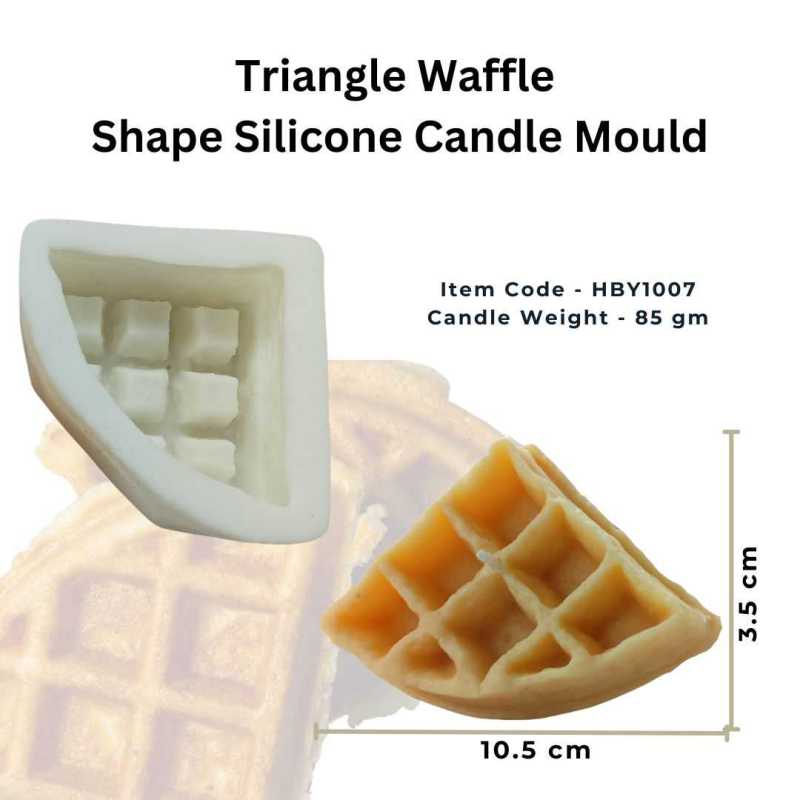 Triangle Waffle Shape Silicone Candle Mould HBY1007, Niral Industries.