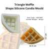 Triangle Waffle Shape Silicone Candle Mould HBY1007, Niral Industries.