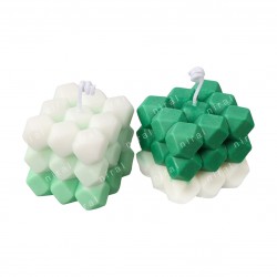 Geometric Hexagonal Bubble Silicone Candle Mould HBY799, Niral Industries