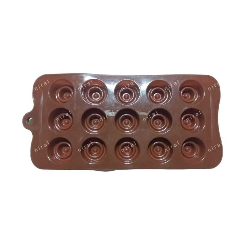 Sweet Delights: Silicone 15-Cavity Circle-Shape Chocolate Dessert & Ice Cream Mould, BK51103 Niral Industries
