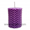 Horizontal Line Pattern Small Pillar Silicone Candle Mould HBY752, Niral Industries