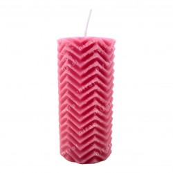 Horizontal Line Pattern Big Pillar Silicone Candle Mould HBY753, Niral Industries