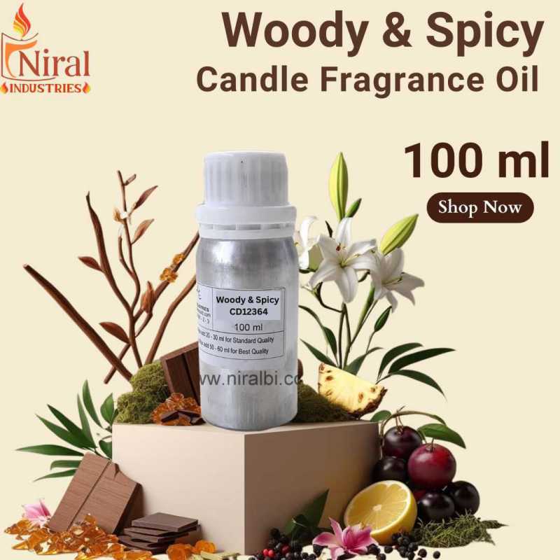 Woody & Spicy Candle Fragrance Oil, Niral Industries.