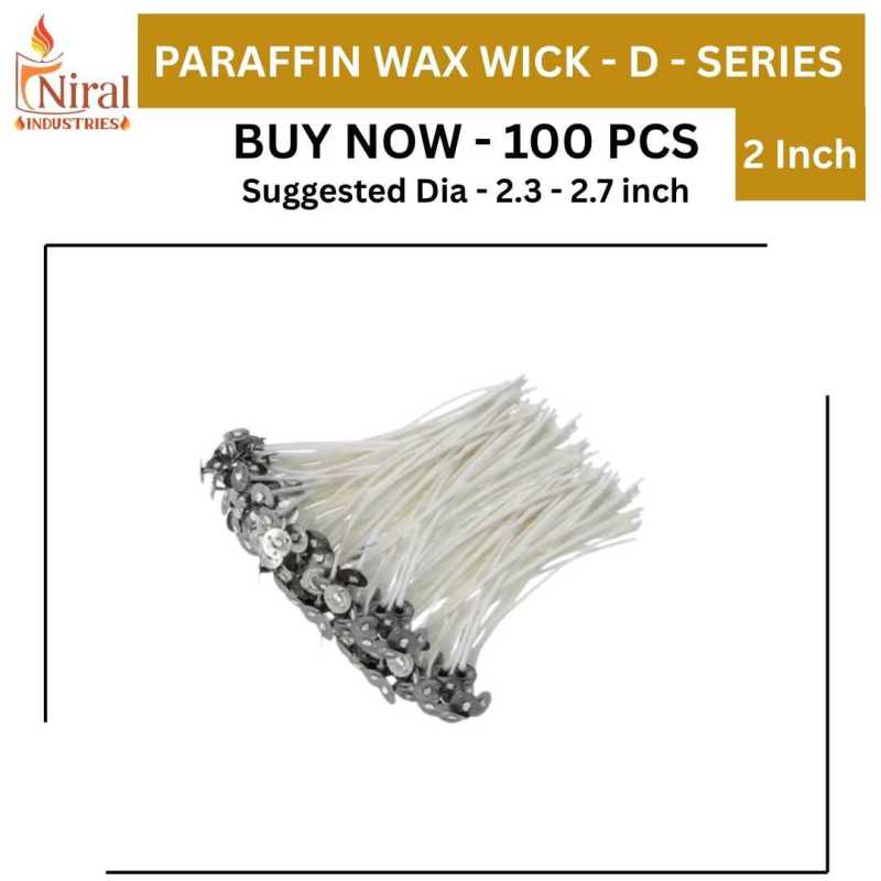 Niral's 2 Inch Wick - 2D ( parafin 6-8cm)