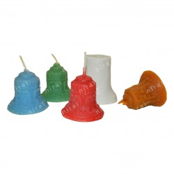 X - Mass Bell Silicone Rubber Candle Mould HBY605, Niral Industries