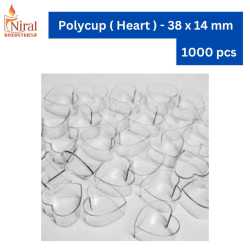 Niral's Poly T - Cup Heart 38 x 14 mm