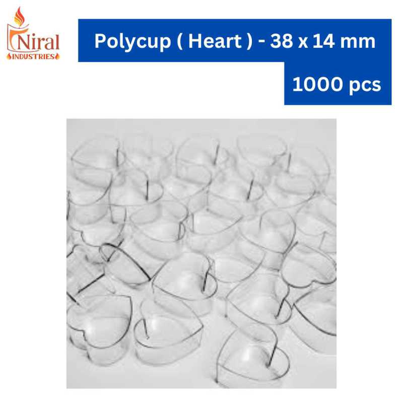 Niral's Poly T - Cup Heart 38 x 14 mm