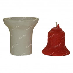 X - Mass Bell Silicone Rubber Candle Mould HBY605, Niral Industries