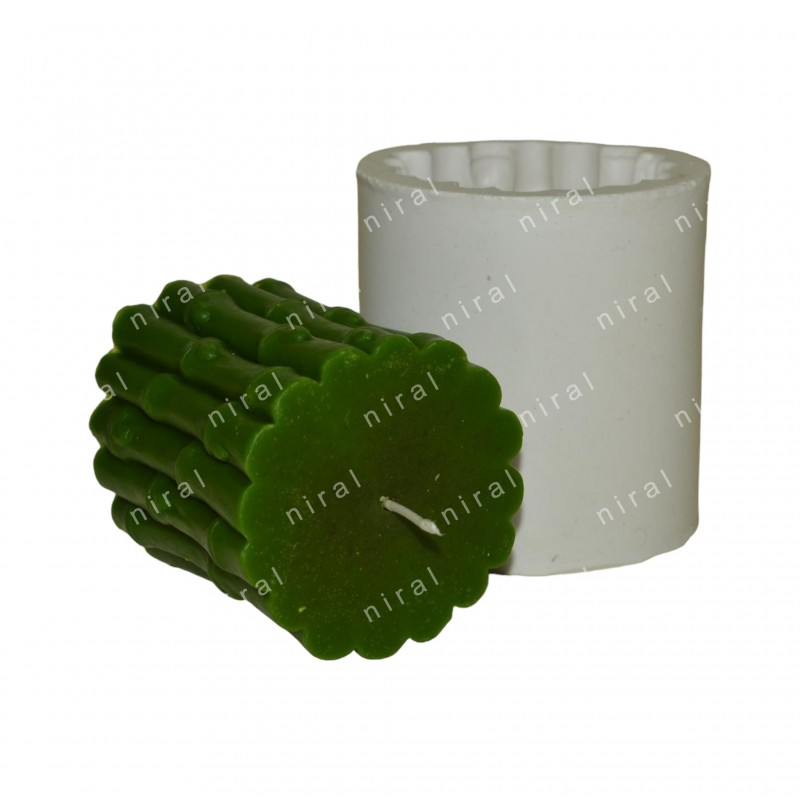 Small Size Bamboo Stick Silicone Candle Mould HBY699, Niral Industries