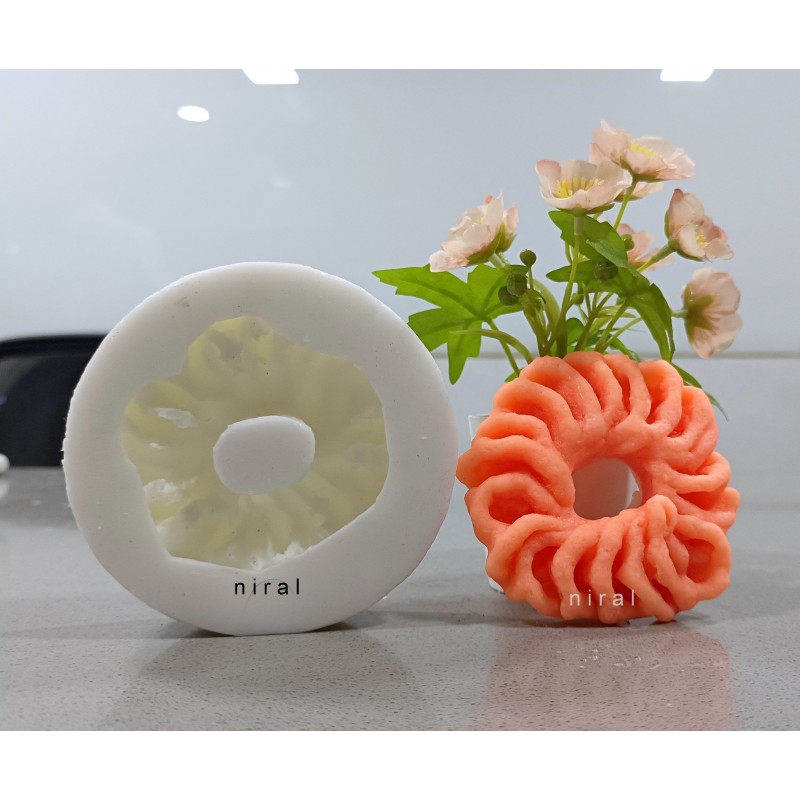Imrati-Jalebi type Silicone Candle Mould HBY824, Niral Industries