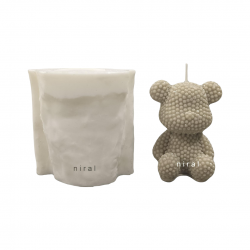 Adorable Beads Teddy Silicone Candle Mould HBY838, Niral Industries