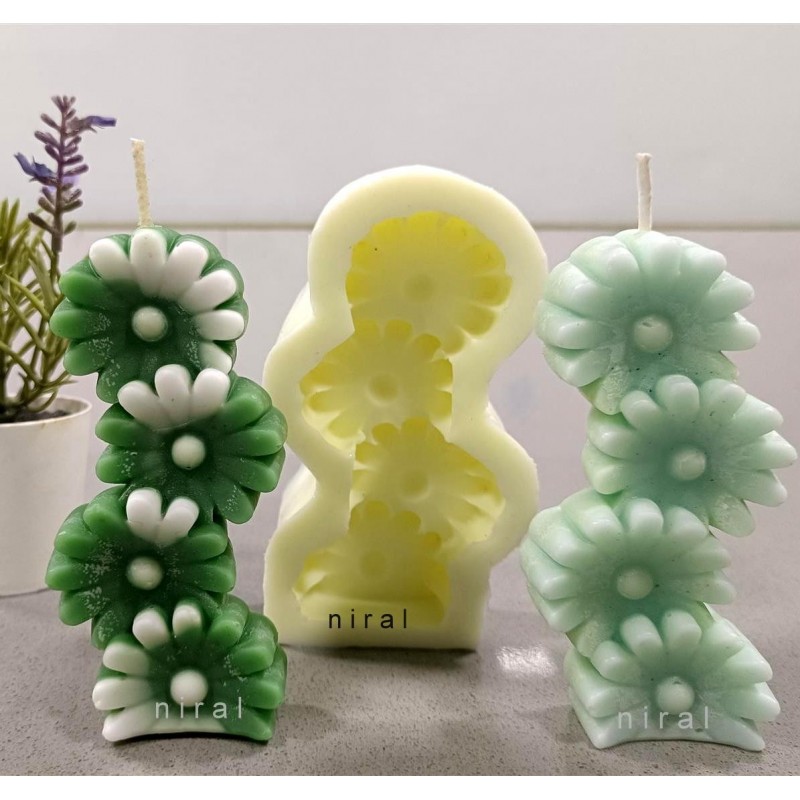 Floral Spring Layered Candle Silicone Mould HBY848, Niral Industries