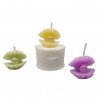 Small Shell With Pearl Silicone Candle Mould HBY854, Niral Industries