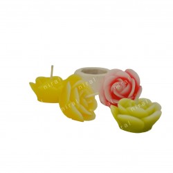 Enchanting Rose Blossom Candle Mould HBY115, Niral Industries