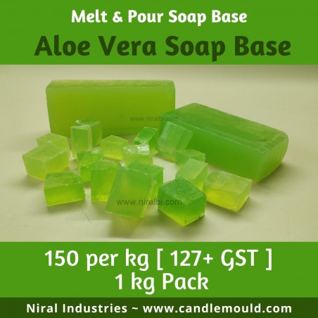 MIHIKA-Neem Aloe Vera Melt and Pour Clear Soap Base for Soap
